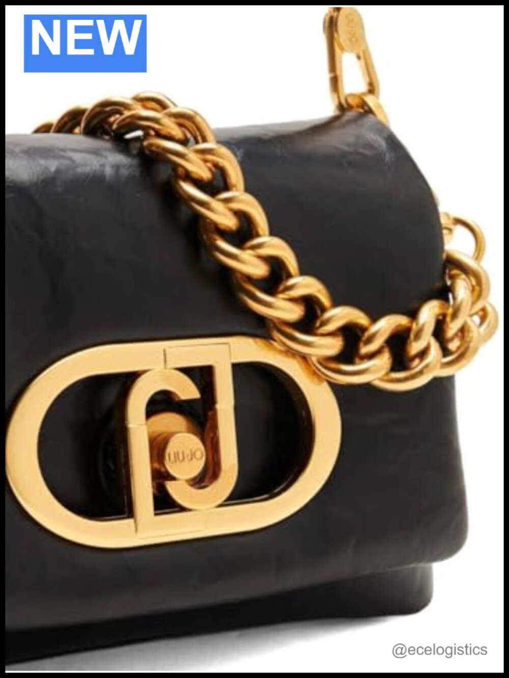 Liu Jo Women's Crossbody Satchel Handbag Black Polyurethane
